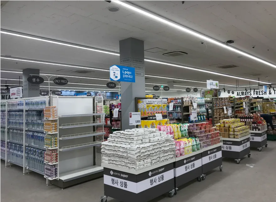 S‑Line LED Retrofit – Lotte Supermarket – Seoul